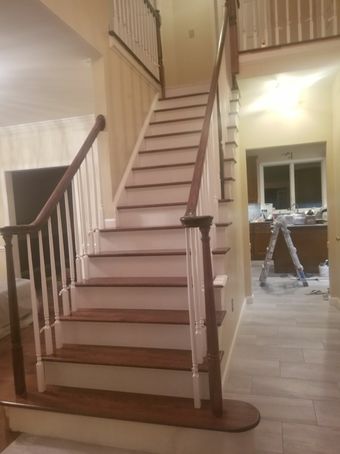 Before & After Staircase Built for New Construction in Medford, MA (2)
